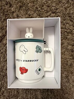 NWT Starbucks x Miffy 355ml Ceramic Mug with Silicone Lid